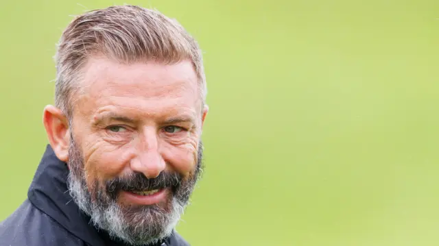 Heart of Midlothian Head Coach Derek McInnes during a Hearts training session at the Oriam