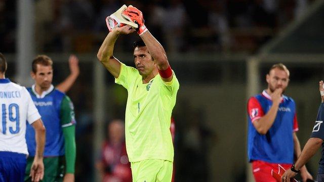 Italy goalkeeper Gianluigi Buffon