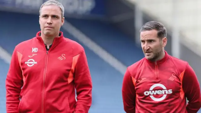 Michael Duff and Martin Paterson during their time at Swansea