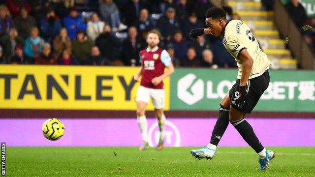 Anthony Martial scores the opening goal