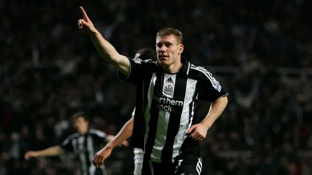 James Milner playing for Newcastle United