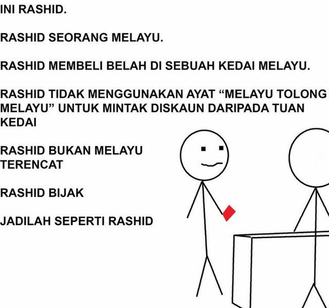 A stick figure called Rashid