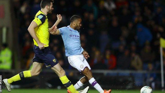 Raheem Sterling scores for Man City