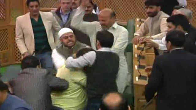 Brawl breaks out in India-administered Kashmir state assembly