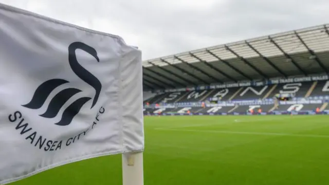 Swansea City flag at the Swansea.com Stadium