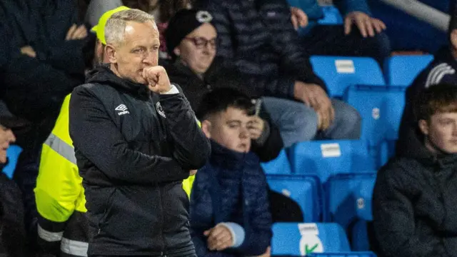 Hearts Head Coach Neil Critchley during a William Hill Premiership match between Kilmanock and Heart of Midlothian at Rugby Park