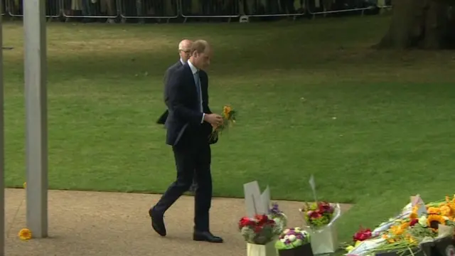 Prince William laying flowers in Hyde Park