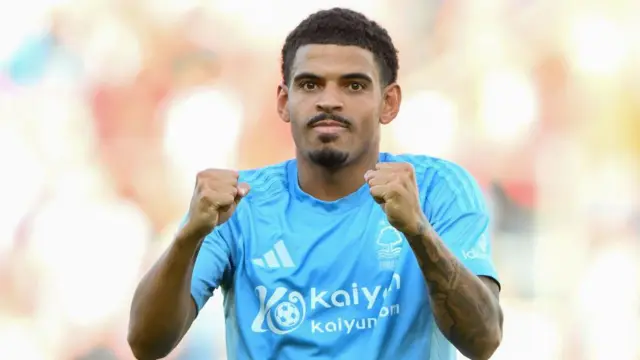 Morgan Gibbs-White of Nottingham Forest celebrates victory during the Premier League match between Southampton and Nottingham Forest