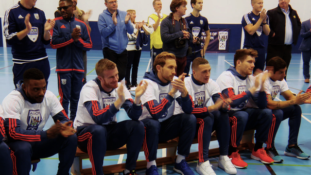 West Brom players support the Albion Foundation