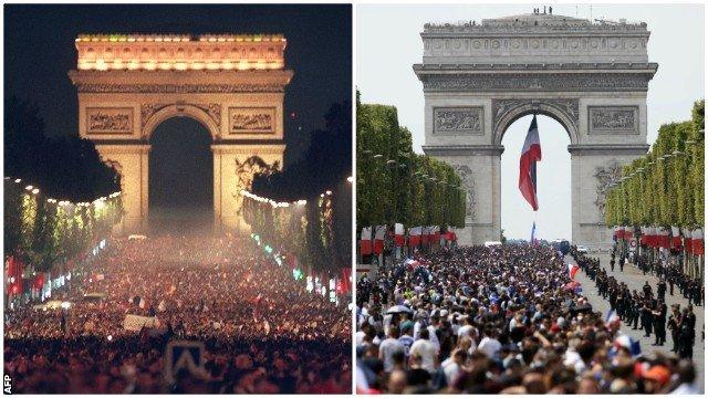 Celebrations on the Champs Elysees