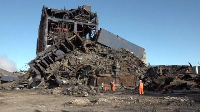 Wreckage at Didcot power station