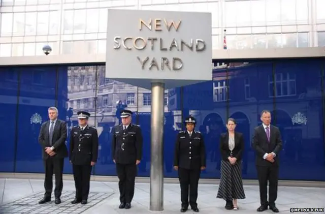 Metropolitan Police outside New Scotland Yard