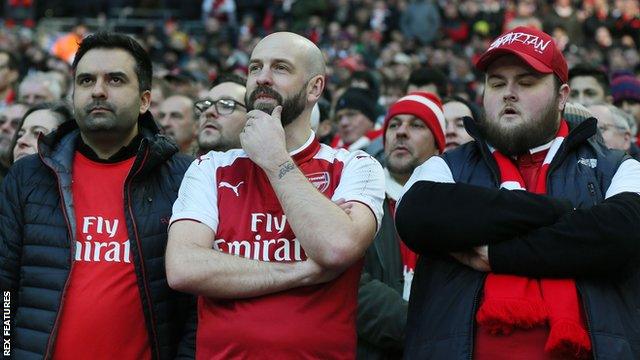 Arsenal fans at Wembley