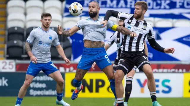 Kilmarnock's Kyle Vassell and St Mirren's Shaun Rooney