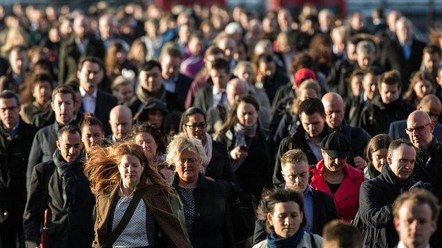 Commuters travelling to work