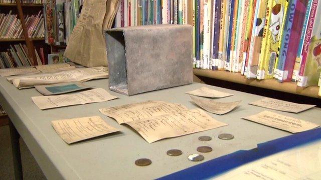 The items contained within the time capsule