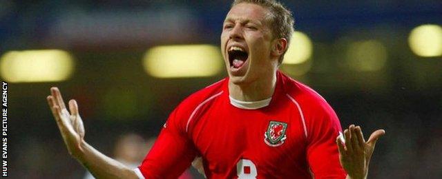 Craig Bellamy celebrates