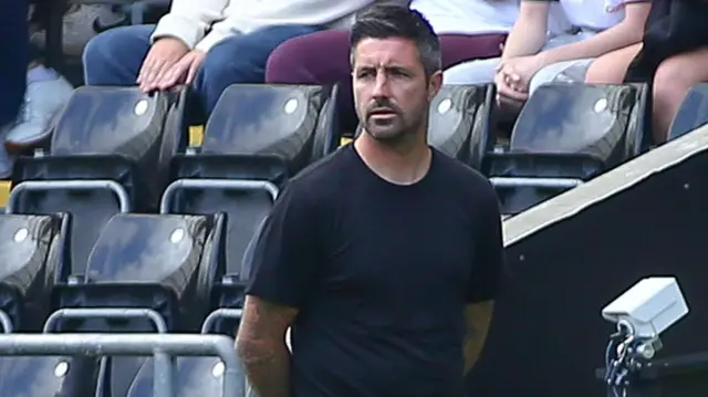 Swansea City head coach Alan Sheehan on the touchline