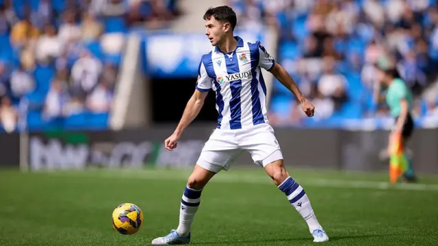 Martin Zubimendi playing for Real Sociedad