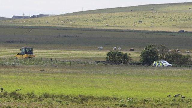 Orkney crash scene