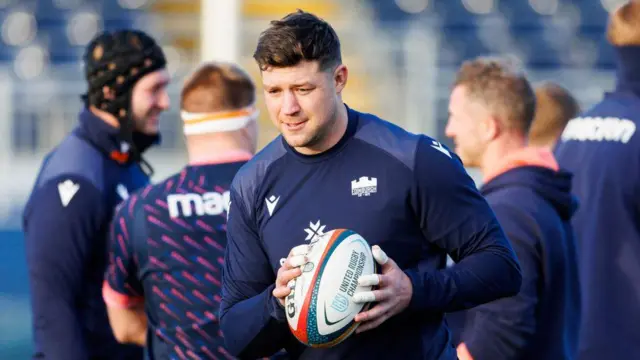 Gilchrist in Edinburgh training
