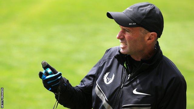 Alberto Salazar pictured during a training session at Nike campus in Beaverton, Oregon, in 2013