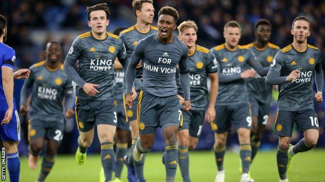 Leicester players celebrate