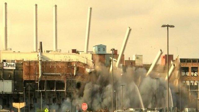 Demolition of former Kodak factory