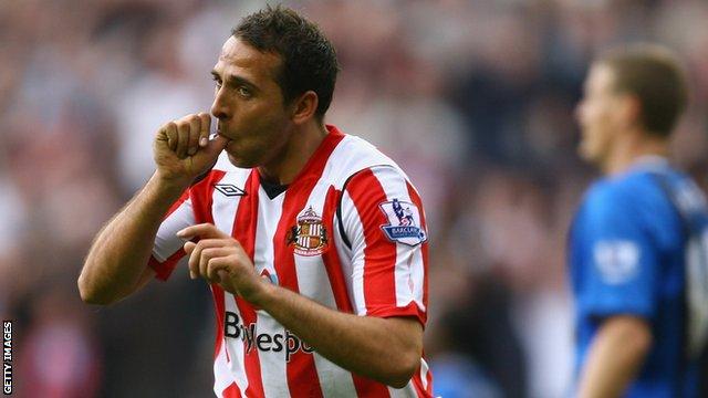 Michael Chopra celebrates scoring for Sunderland in 2008