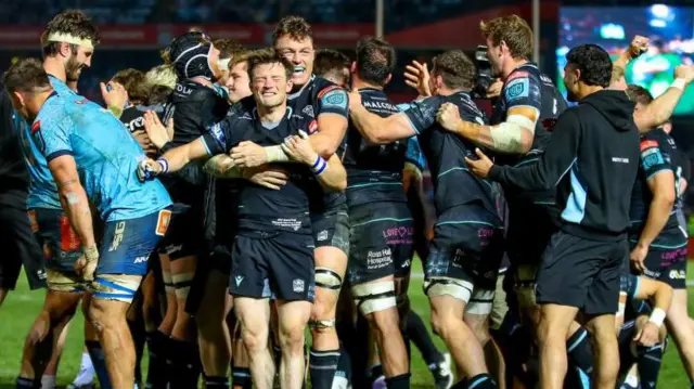 Glasgow Warriors celebrate