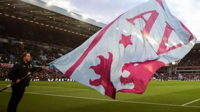 General view of Aston Villa flag