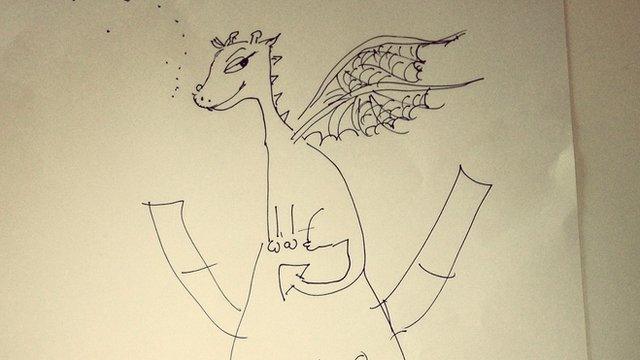 Cressida Cowell's drawing of Toothless