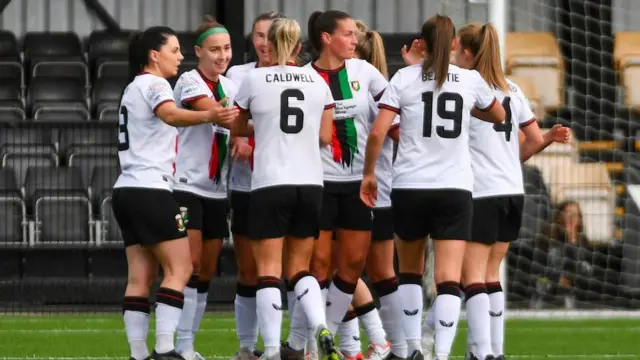 Glentoran Women celebrate a goal