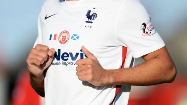 The French away strip as worn by Hamilton Accies