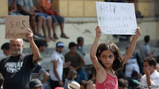 Migrants in Budapest