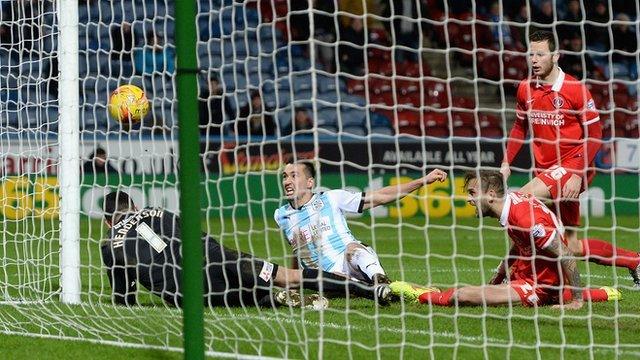 Jason Davidson scores Huddersfield's fifth goal