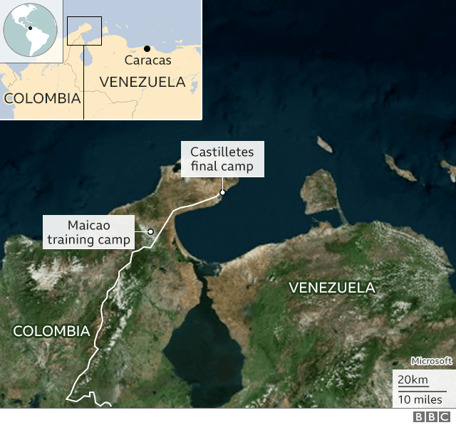 map of Colombian coast