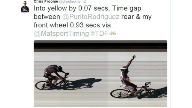 Chris Froome tweet