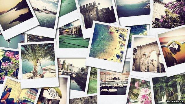 Instagram pics, stock image