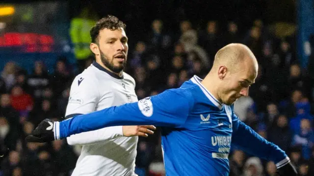 Dundee's Trevor Carson and Rangers' Vaclav Cerny