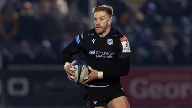 Kyle Steyn in action for Glasgow