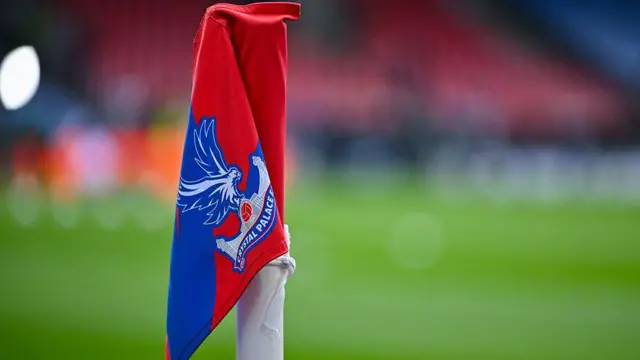 General view of corner flag with Crystal Palace badge on it