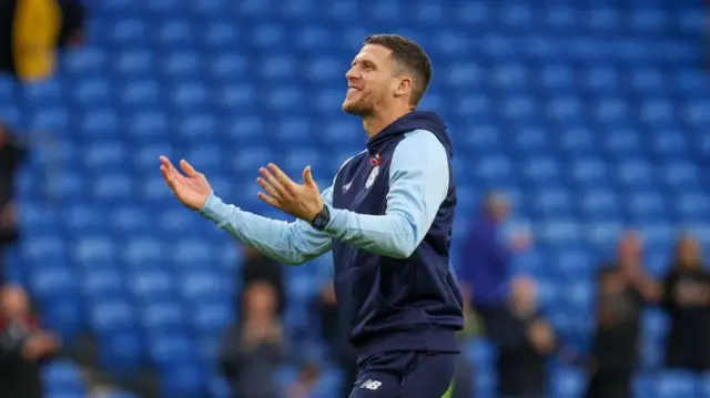 Mark Hudson during his spell as Cardiff boss