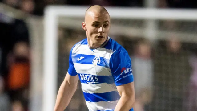 Liam Grimshaw in action for Greenock Morton