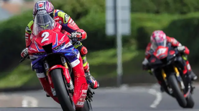 John McGuinness in action on his Honda Fireblade