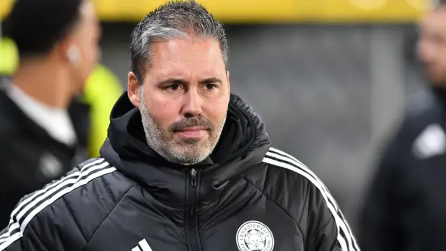 Marti Cifuentes on the Leicester touchline