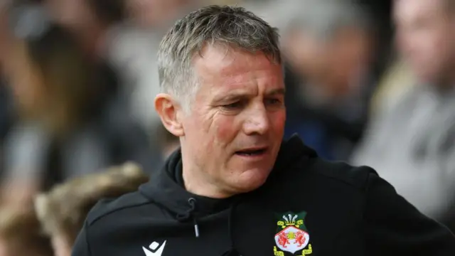 Wrexham boss Phil Parkinson in the dugout