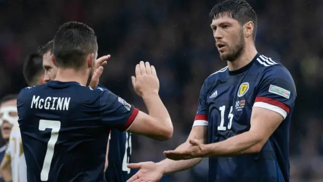 Scotland's John McGinn and Scott McKenna