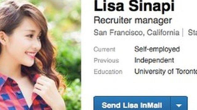 A fake LinkedIn account