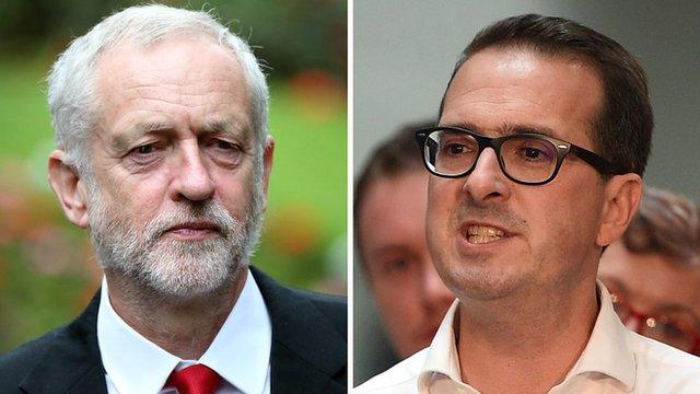 Jeremy Corbyn and his rival Owen Smith